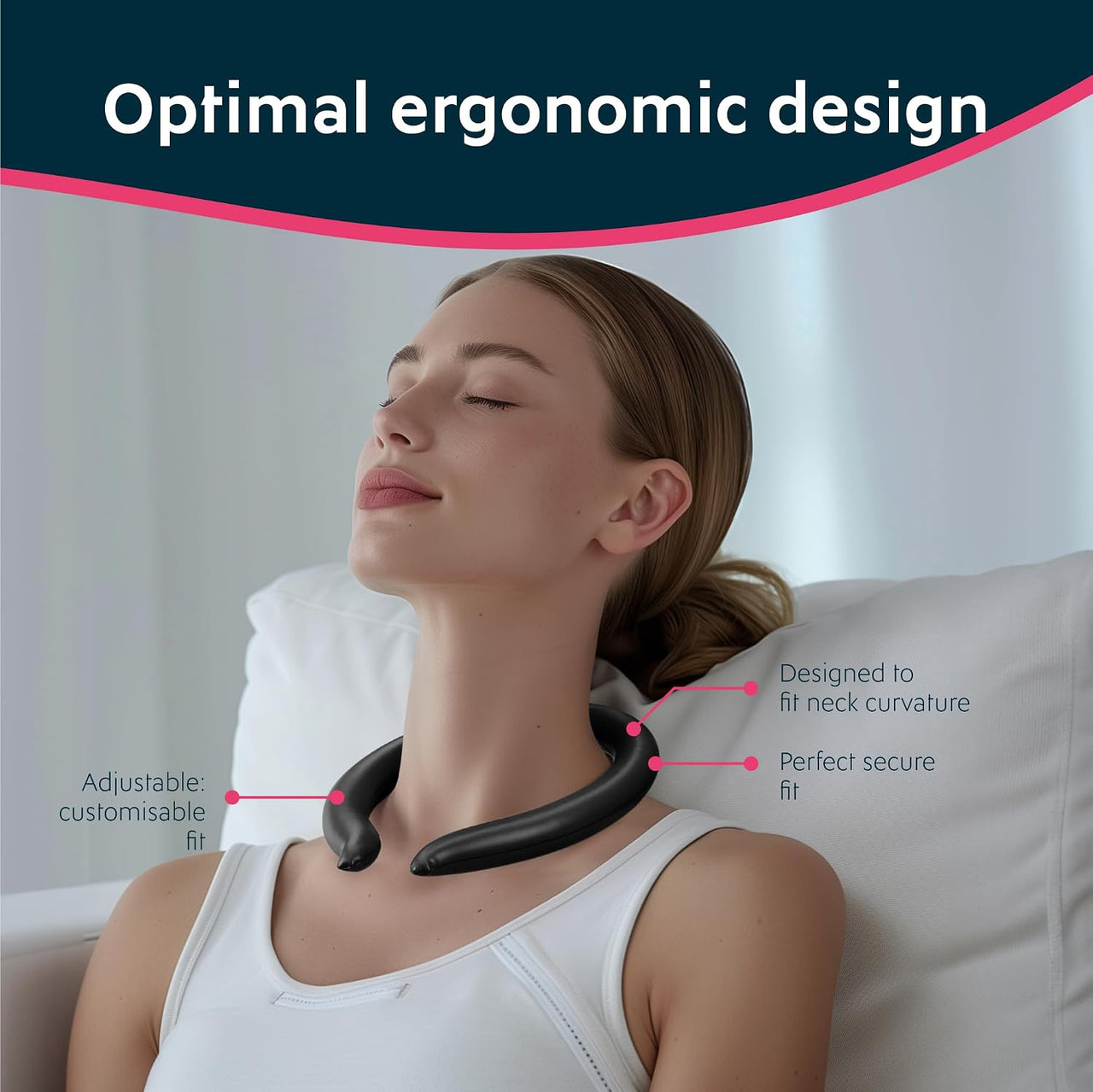 Neck Ring Coolers - Wearable Neck Cooling Ice Pack - Reusable Cool Body Cooler Tube - Cold Gel Wrap Ice Packs for Necks - Perfect for Athletes or Outdoor Workers - Black